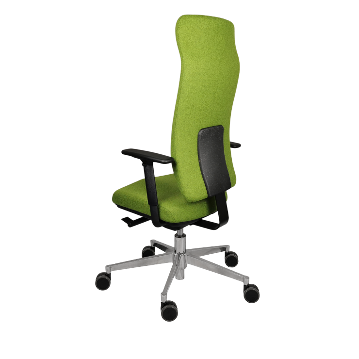 Edition Steiner1888 ergonomischer Bürostuhl, mit
grünem Lodenbezug und hoher Rückenlehne, Rückansicht
