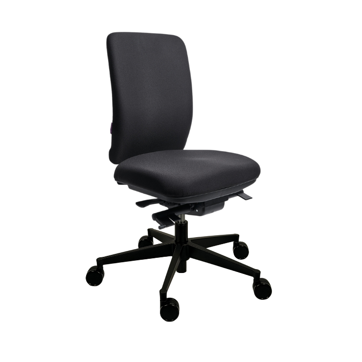 Ergonomischer Bürostuhl motion.plus schwarzer Bezug, Frontansicht