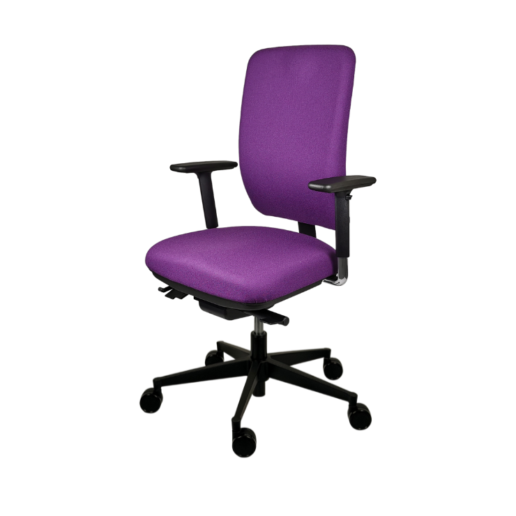 Ergonomischer Bürostuhl new.motion mit Armlehnen und lila
Bezug, Vorderansicht
