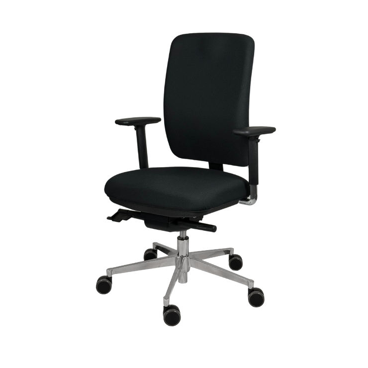 Ergonomischer Bürostuhl new.motion schwarzer Bezug, Frontansicht